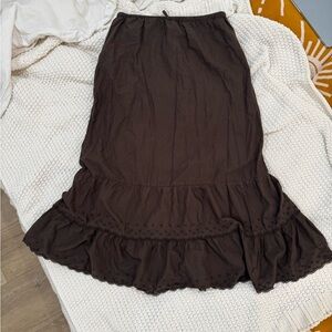 Brandy Melville Dark Brown Maxi Skirt